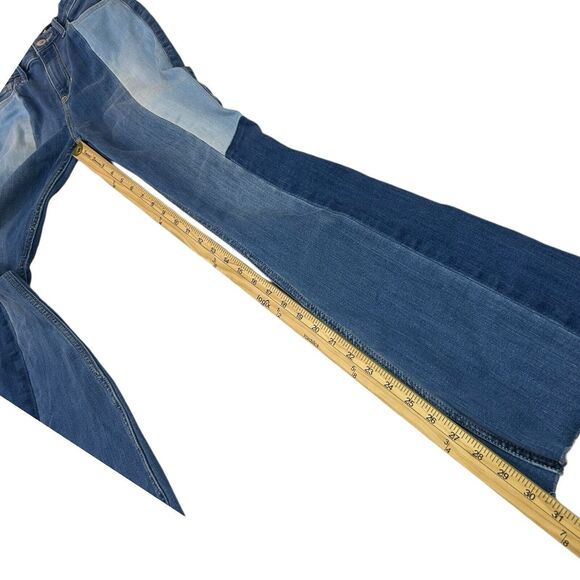 Hollister High Rise Vintage Flare Hollister Denim Jeans Patchwork 0R W24/L32 - Picture 12 of 13